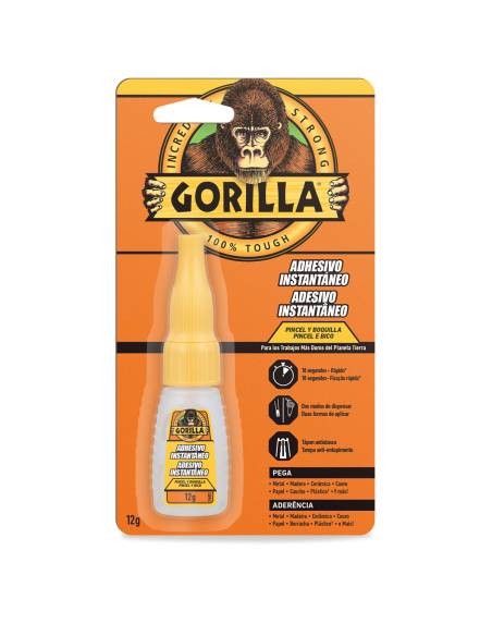 GORILLA Adhesivo Instantáneo 12Gr. PINCEL & BOQUILLA
