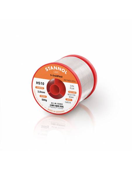 Ref. 522839 - ESTAÑO Sn60Pb40 Con Plomo para Soldadura 3 mm 500 gr