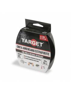Cinta AMERICANA EXTRAFUERTE TARGET 10 M X 25 mm NEGRA...