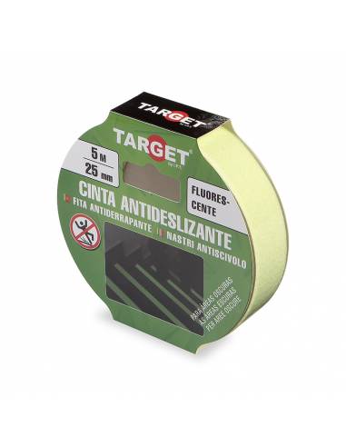 Cinta ANTIDESLIZANTE Fluorescente 5M x 25mm