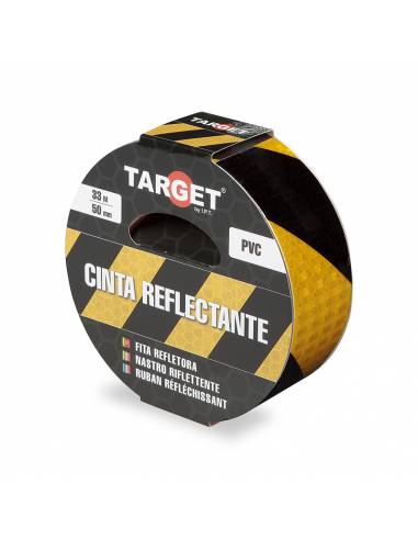 Cinta REFLECTANTE AMARILLA y NEGRA 33M X 50mm