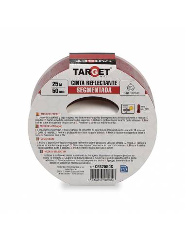 Cinta REFLECTANTE HOMOLOGADA 104R V23 ROJA 25 M...