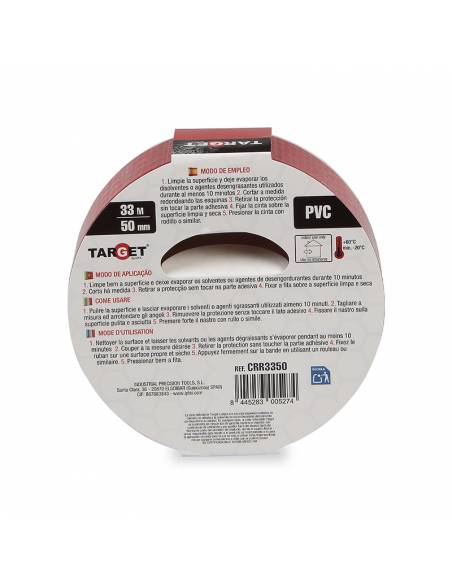 Cinta REFLECTANTE ROJA 33M X 50mm