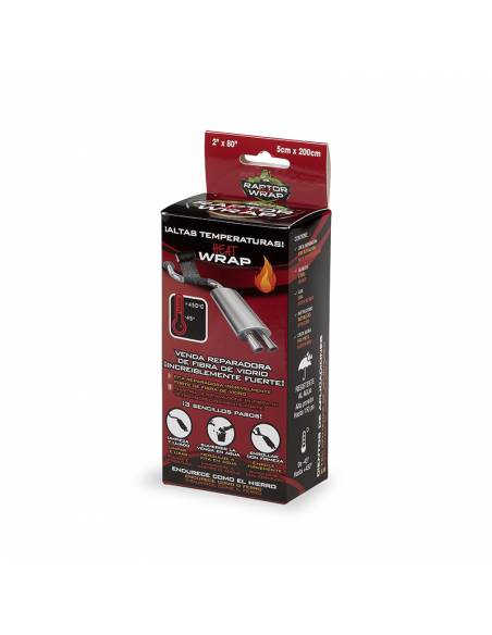 Cinta Reparadora de FIBRA DE VIDRIO Altas Temperaturas Raptor Wrap 200 X 5 Centímetros
