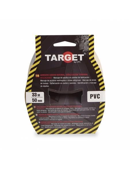 CINTA de SEÑALIZACION ADHESIVA 33 M X 50 mm AMARILLA Y NEGRA