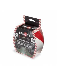 CINTA de SEÑALIZACION ADHESIVA 33 M X 50 mm ROJA/BLANCA