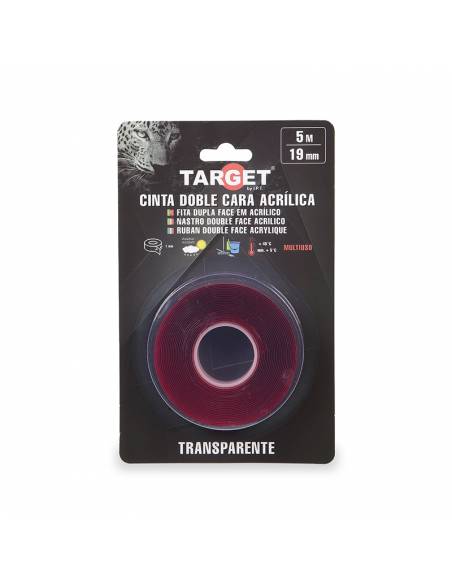 Ref. C170519 - Cinta DOBLE CARA Transparente Acrílica - 5 M x 19 mm