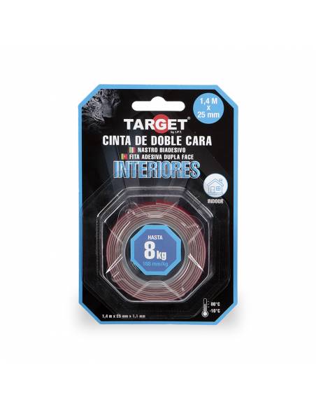 Ref. C2611 - CINTA DOBLE CARA GRIS INTERIORES 1,4M X 25mm