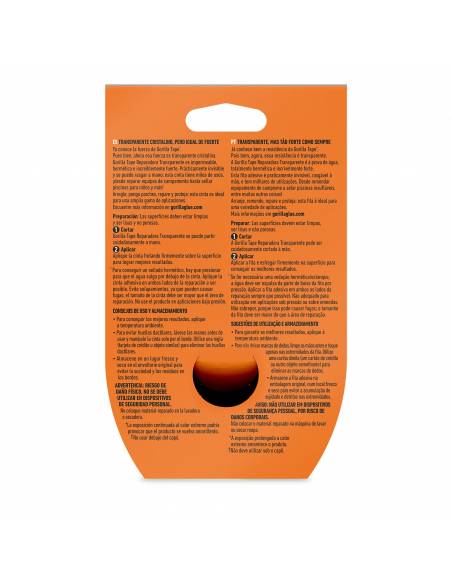 Cinta REPARADORA TRANSPARENTE GORILLA 8,2M x 48mm