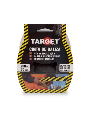 Cinta de BALIZA 200 M X 70 mm AMARILLA/NEGRO