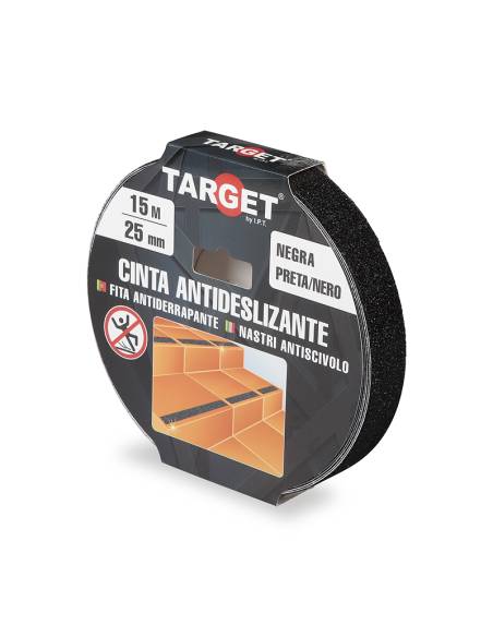 Cinta Adhesiva ANTIDESLIZANTE Negra 15M x 25mm