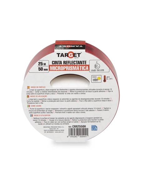 Cinta REFLECTANTE HOMOLOGADA 104R V23 ROJA 25M X 50mm