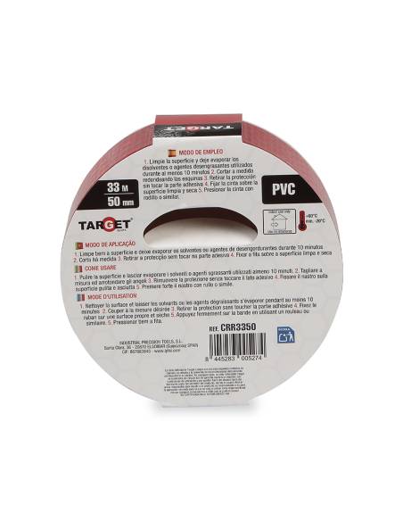 Cinta REFLECTANTE ROJA 33M X 50mm