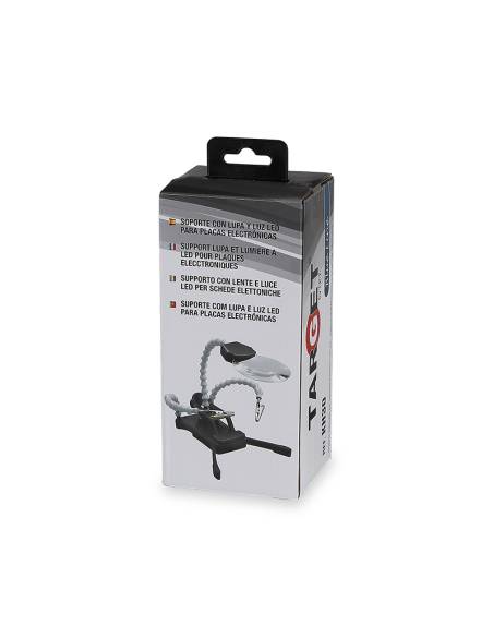 SOPORTE con Lupa y Luz LED para Placas Electrónicas
