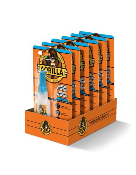 Cianoacrilato GORILLA 15 gr Resistente al Impacto con Partículas de Caucho