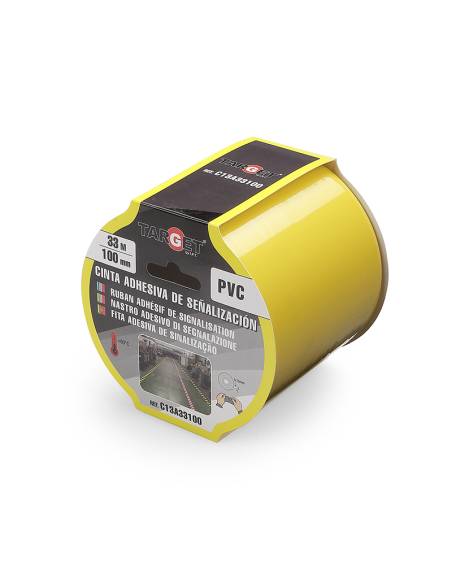 CINTA de SEÑALIZACION ADHESIVA 33 M X 100 mm AMARILLA
