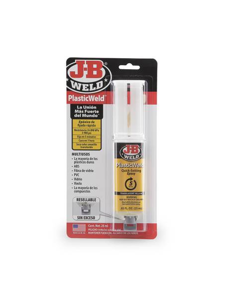 Jeringa EPOXI J-B Weld para PLÁSTICOS 25 ml