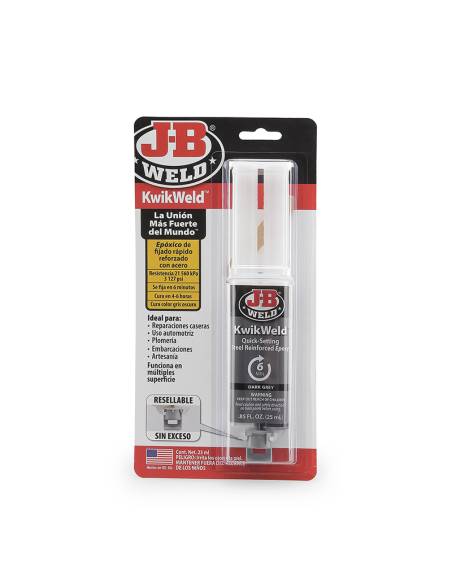 Jeringa EPOXI J-B Weld Reforzado de ACERO SECADO RÁPIDO 25 ml