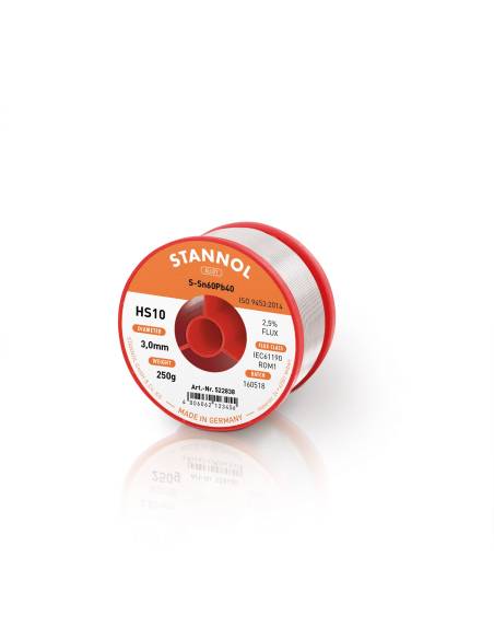 Ref. 522838 - ESTAÑO Sn60Pb40 Con Plomo para Soldadura 3 mm 250 gr